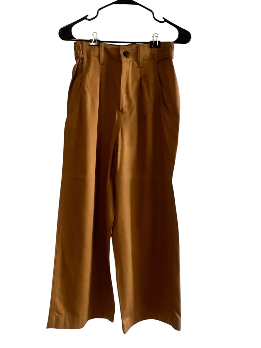 Madewell Wide Leg Trousers in Warm Brown